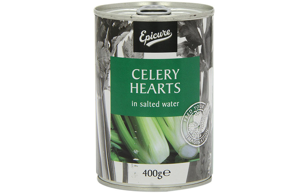 Epicure Celery Hearts In Salted Water   Tin  400 grams